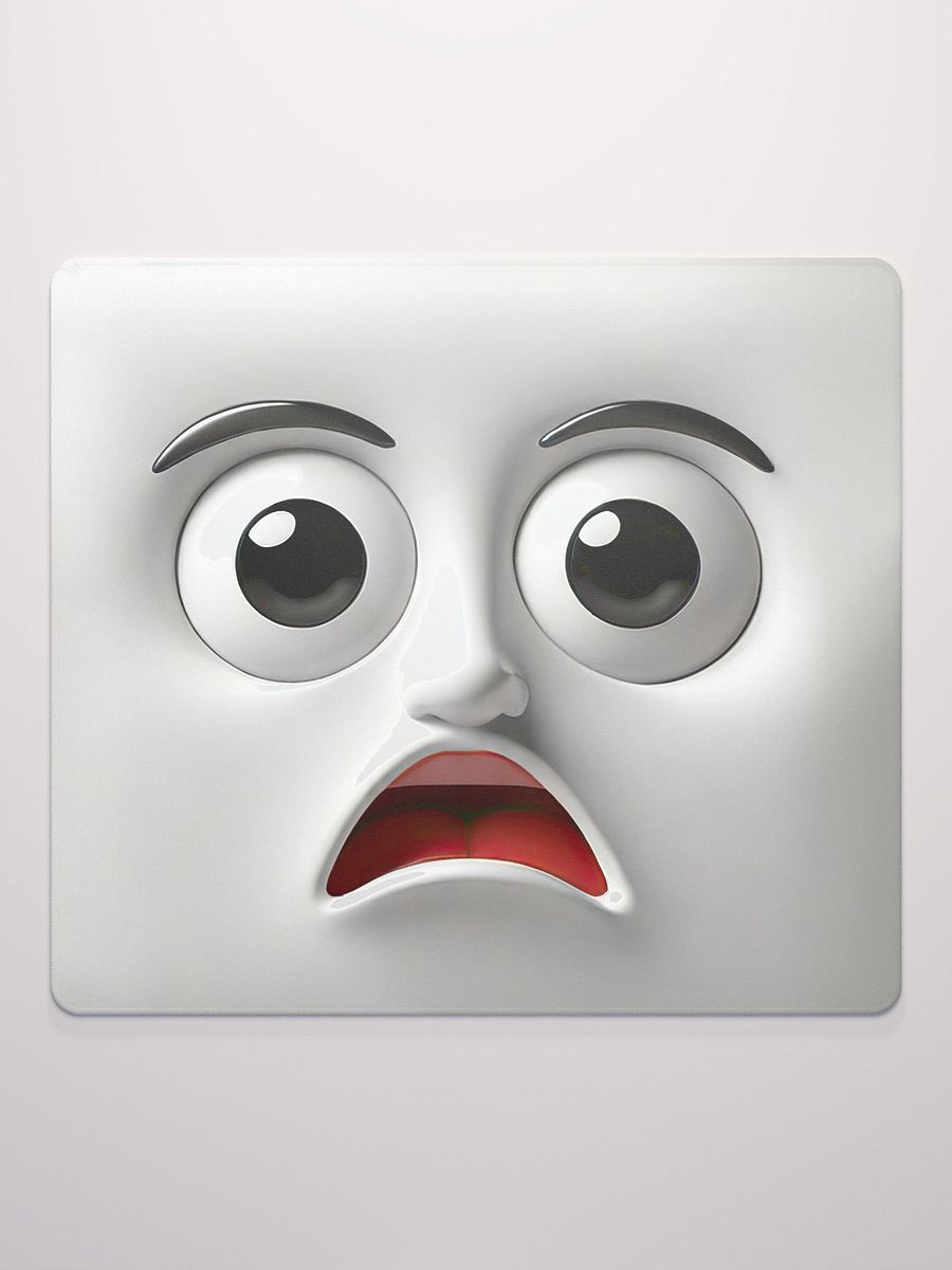 Surprised Cartoon Face Gaming Mouse Pad: Level Up Your Gaming Experience! product image (2)
