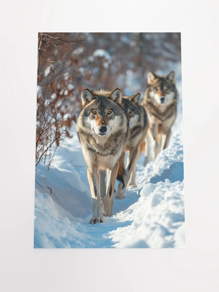 Wolf Pack in Snow: Majestic Winter Scene product image (1)