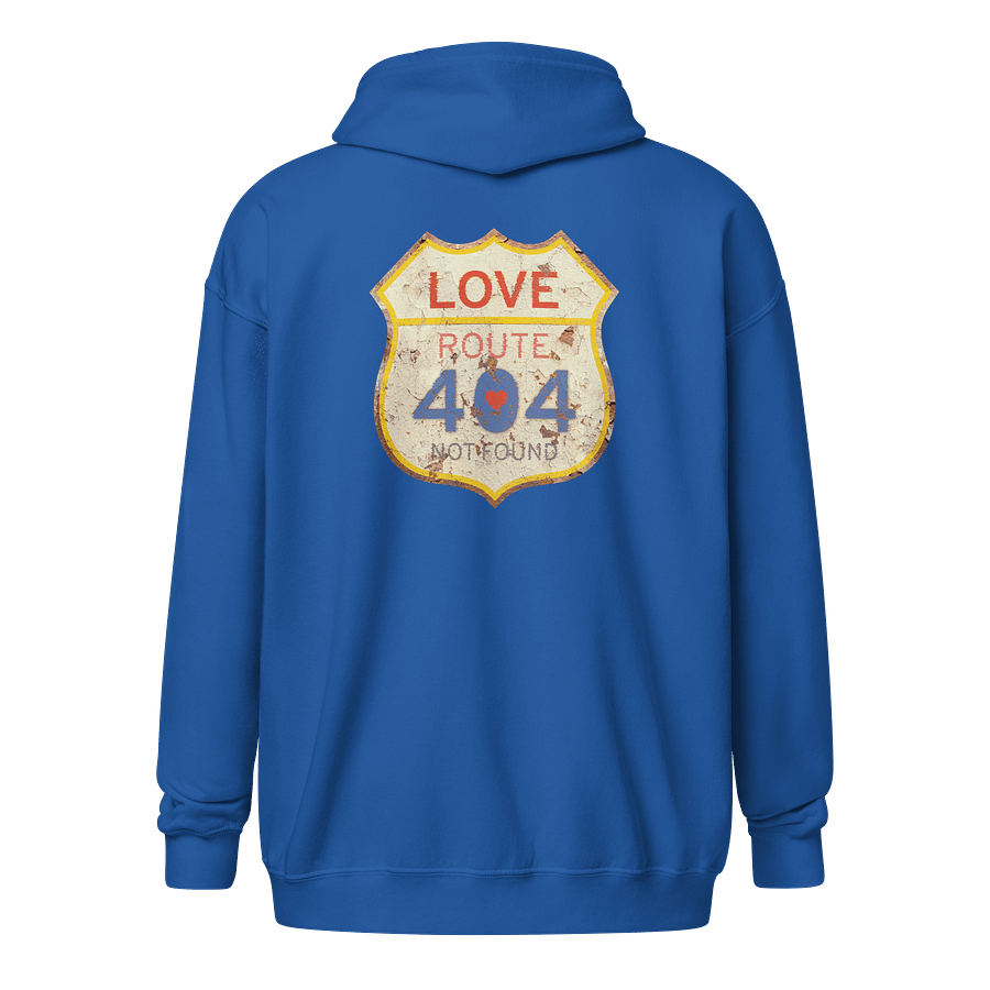 Retro Love 404 Not Found (Back Print) Unisex Heavy Blend Zip Hoodie - Vintage Love Graphic Hoodie, Cozy Sweatshirt for Road Trip Lovers, Perfect Gift for Friends product image (17)