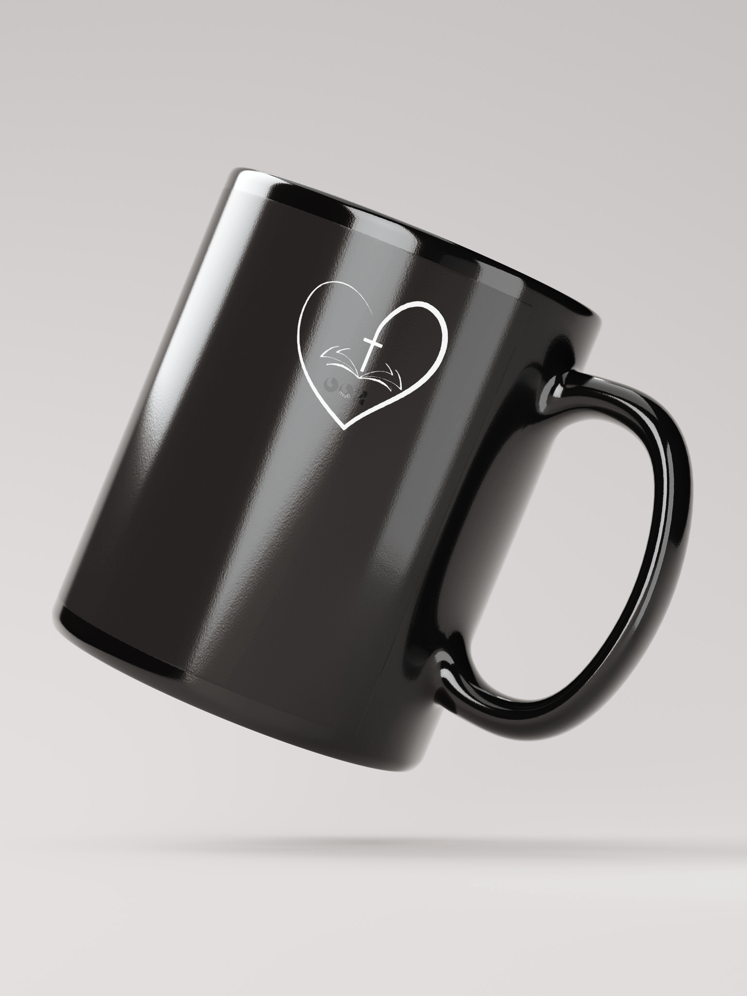 Faith Over Fear Black Glossy Mug product image (4)