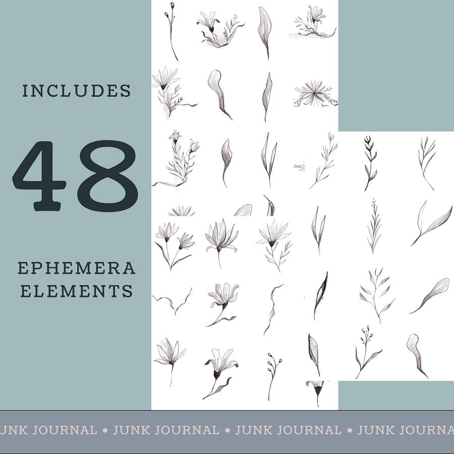 Smoky Florals - Printable Fussy Cuts product image (2)