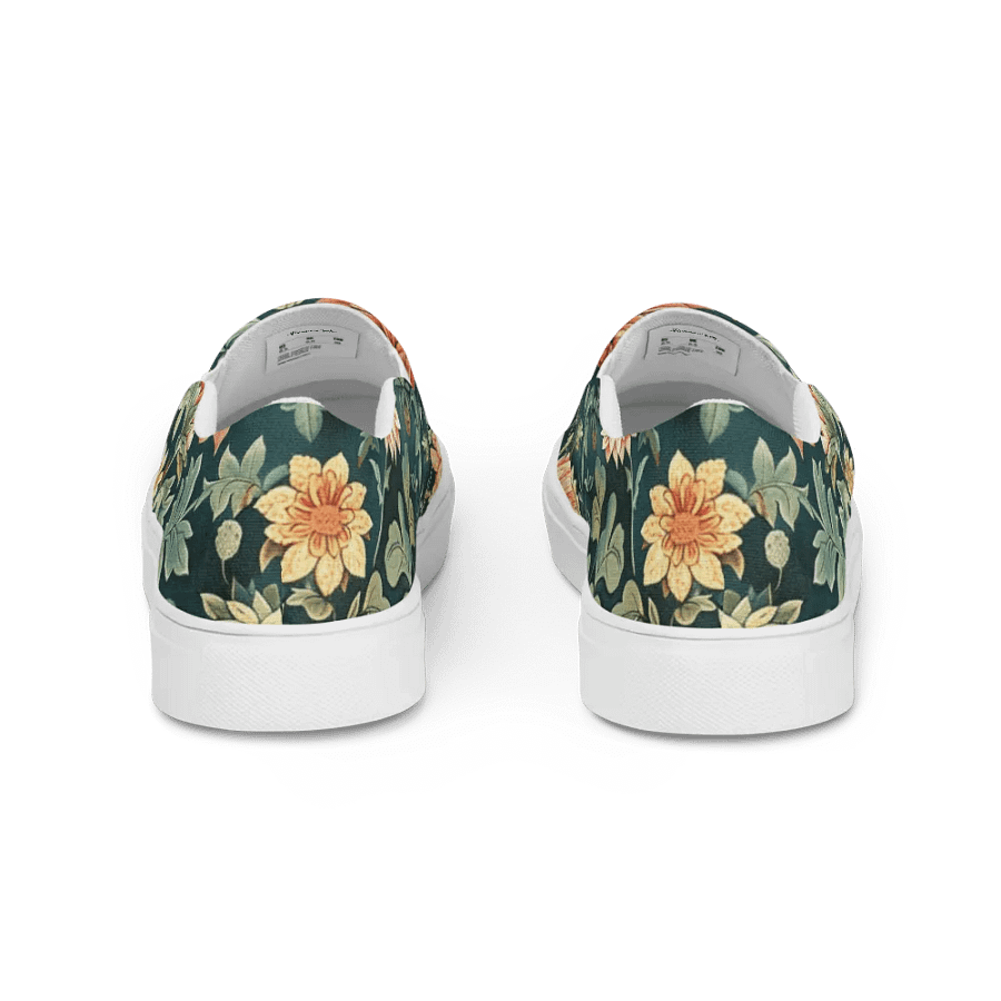 Multicolor Floral Pattern Women's Slip-On Canvas Shoes by Treasure Pie product image (4)