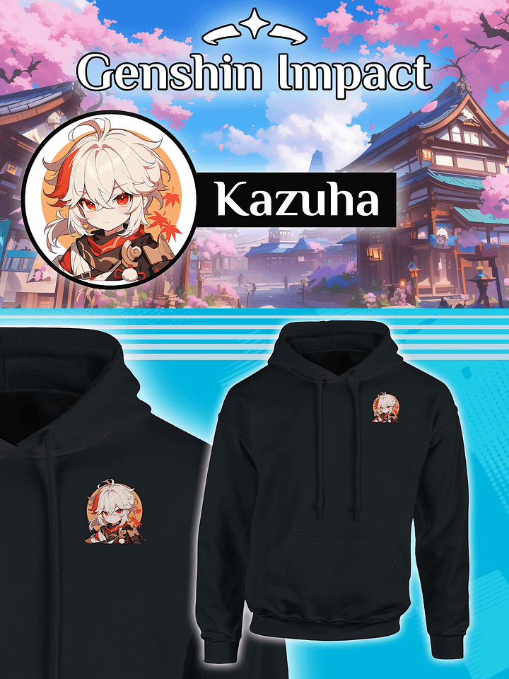 Kazuha Genshin Impact Chibi Hoodie | Front Print | Exclusive Gamer Merch | Perfect Gift for Genshin Impact Fans product image (1)