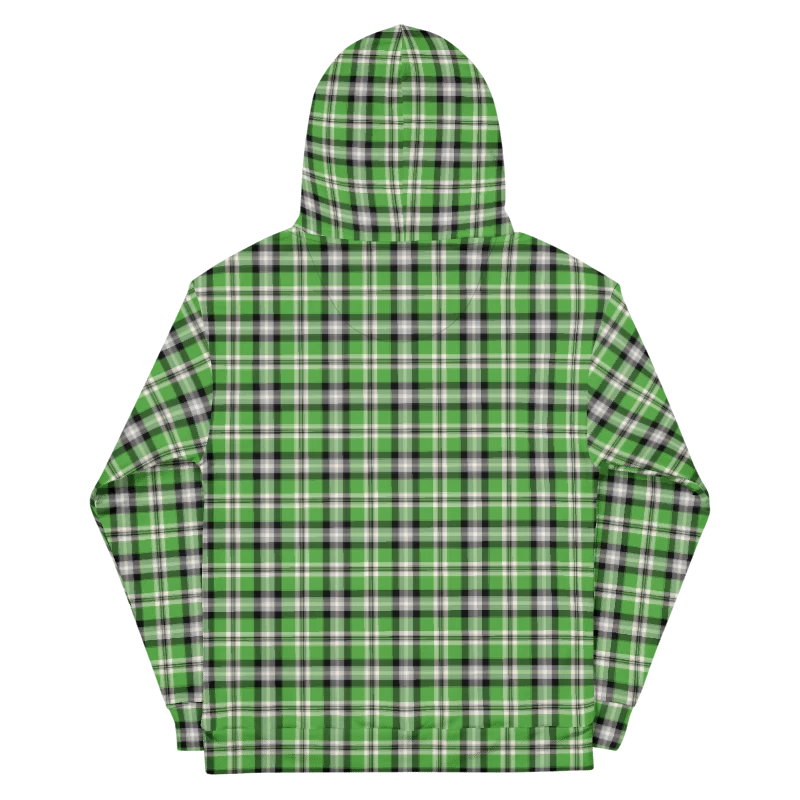 Bright Green, Black, and Gray Plaid Hoodie product image (7)