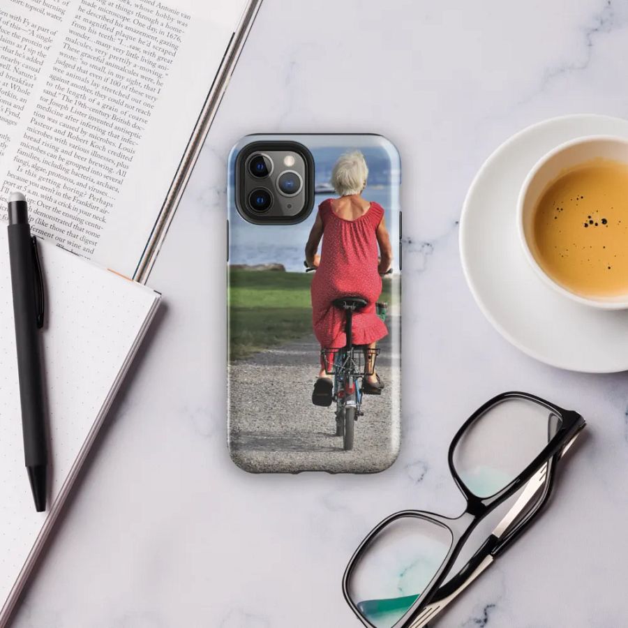 Vintage Bicycle Ride Phone Case Featuring an Elderly Woman product image (31)