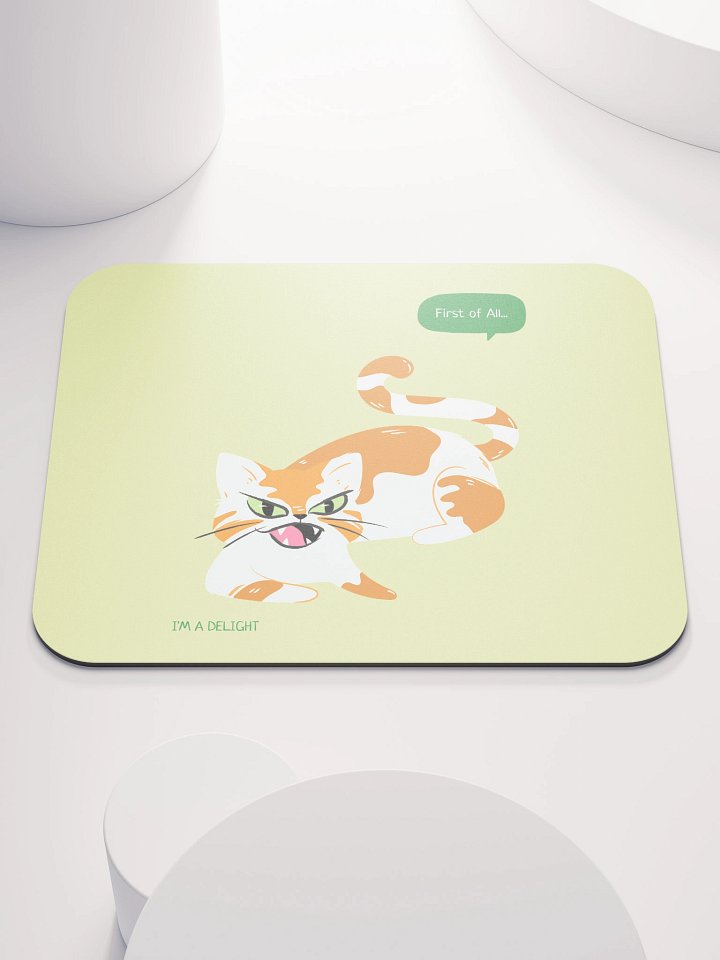 Sassy Cat Speech Bubble Mouse Pad product image (1)