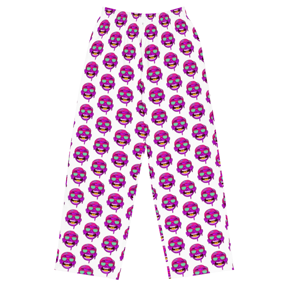 Comfy drippy face stretchy wide leg pants product image (1)