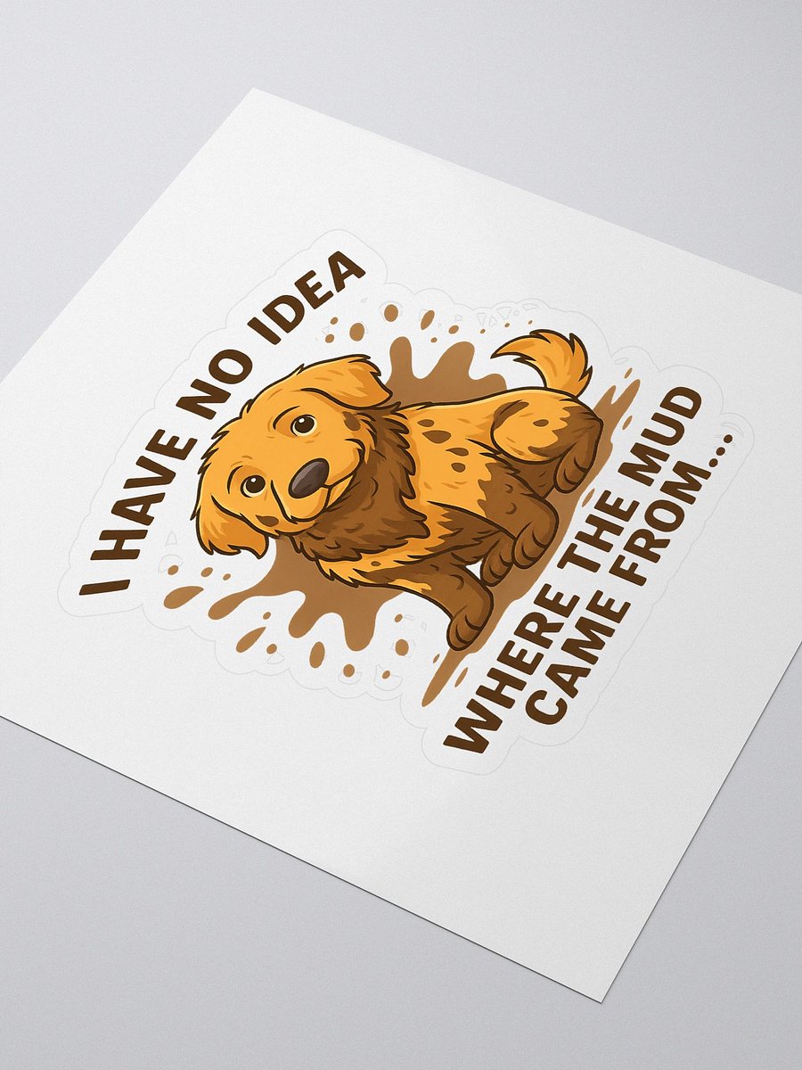 Cheeky Mud Dog Kiss Cut Stickers product image (3)