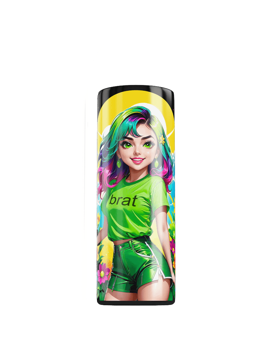 Brat 20 oz Skinny Stainless Steel Tumbler - Black - Brat Life v3 product image (1)