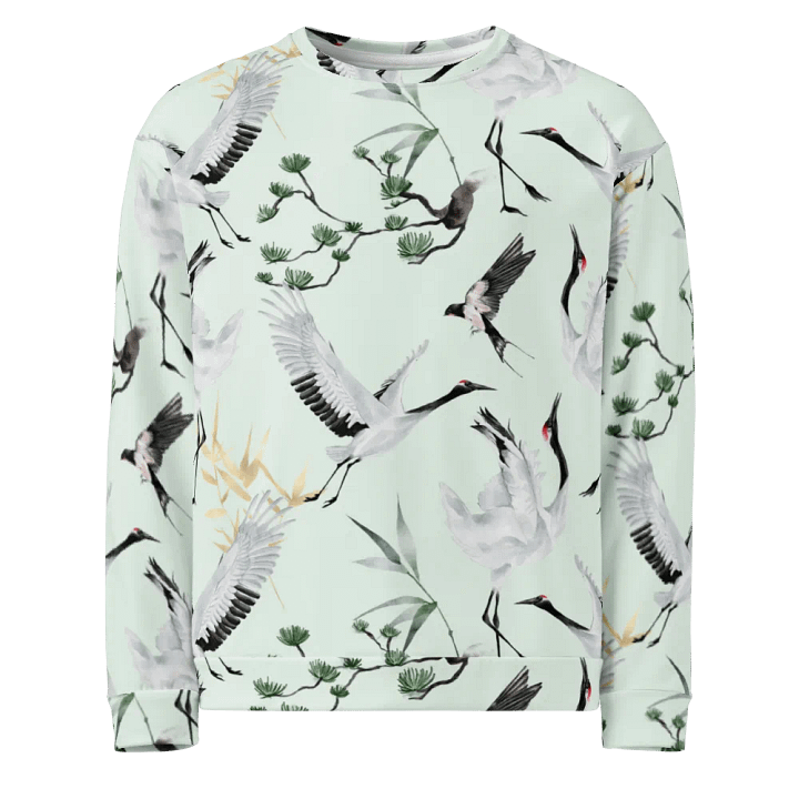 “Botanical Elegance” for your shirt design? The delicate floral and bird print in soft, muted colors gives it a sophisticated and nature-inspired vibe. product image (1)