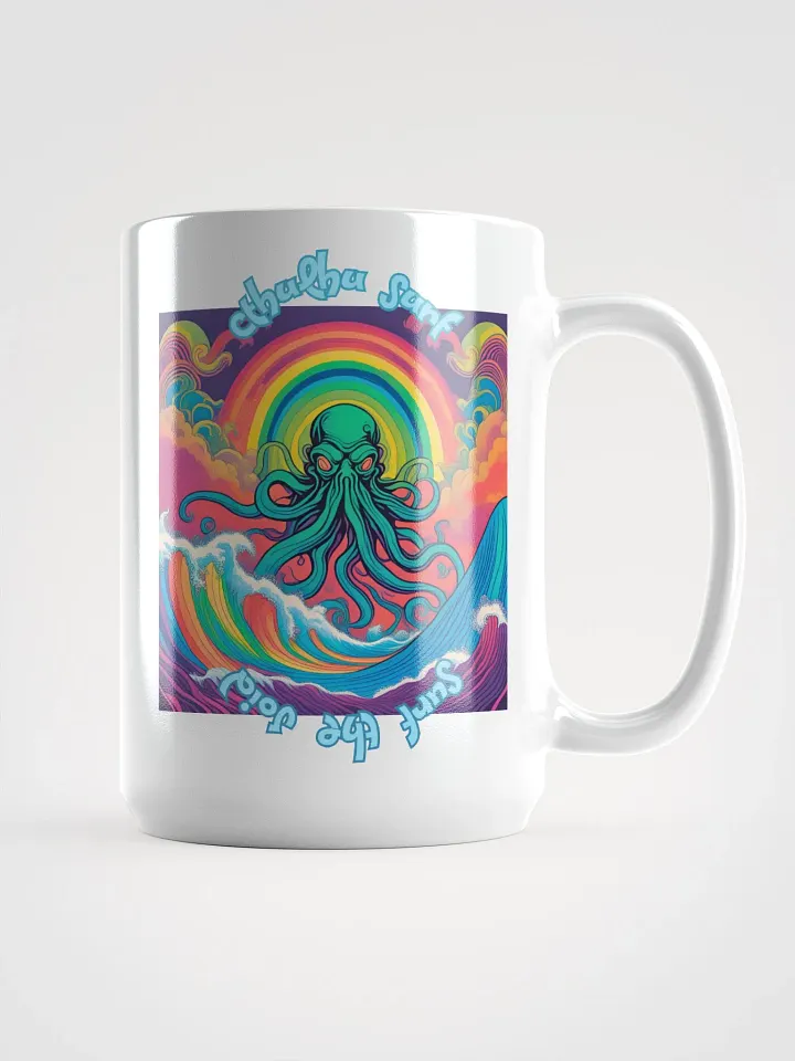 Cthulhu Surf white Coffee Mug 01A product image (1)