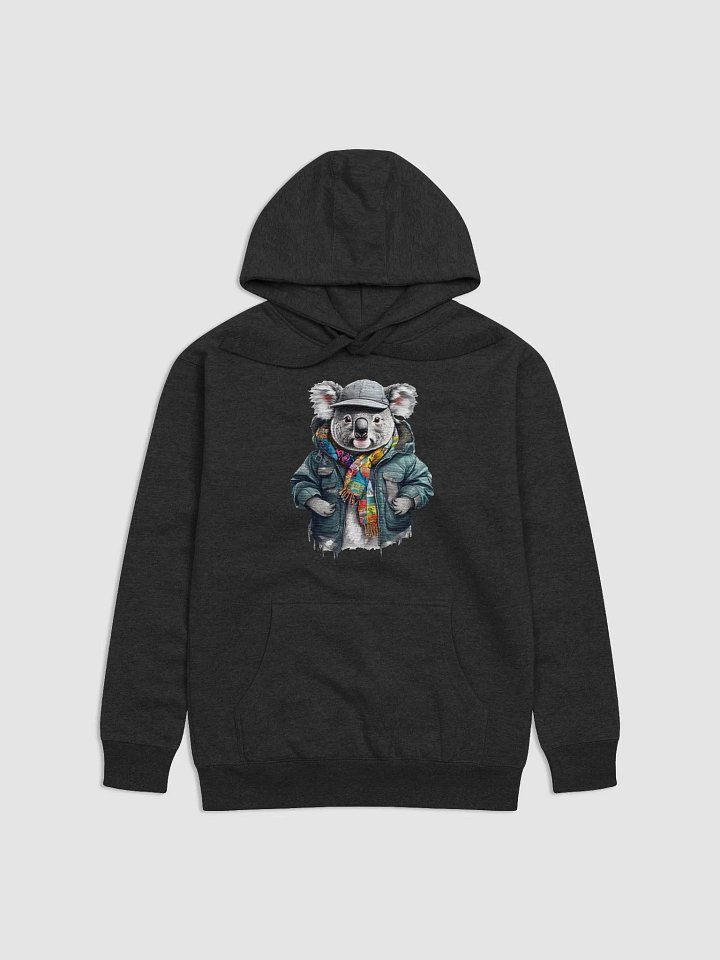 koala wearing a jackets hat and a scarf Hoodie product image (1)