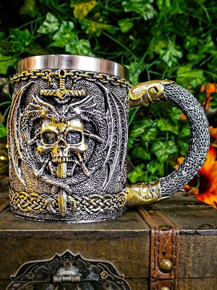The Armored Kingdom Dragonborn Blade and Skull Deathbrew Mug product image (1)