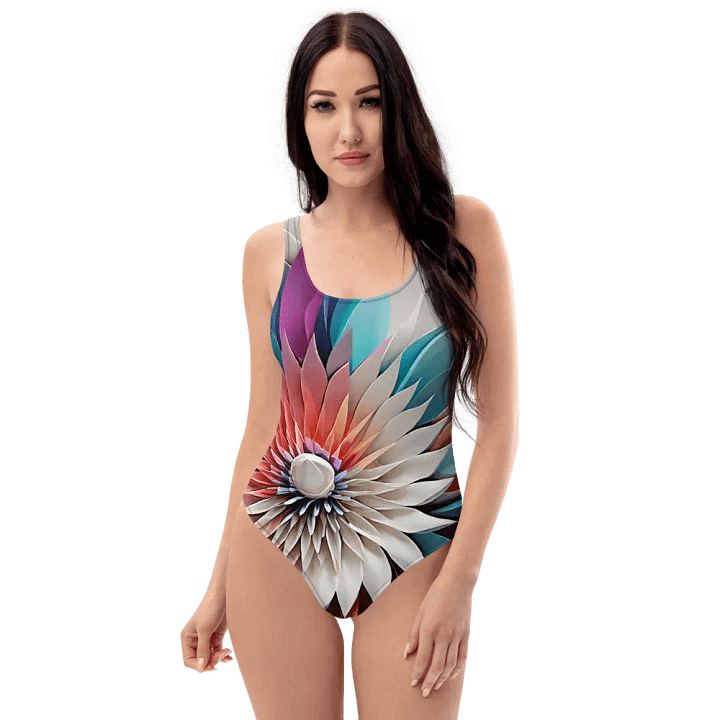 Abstract floral swimming suit product image (1)