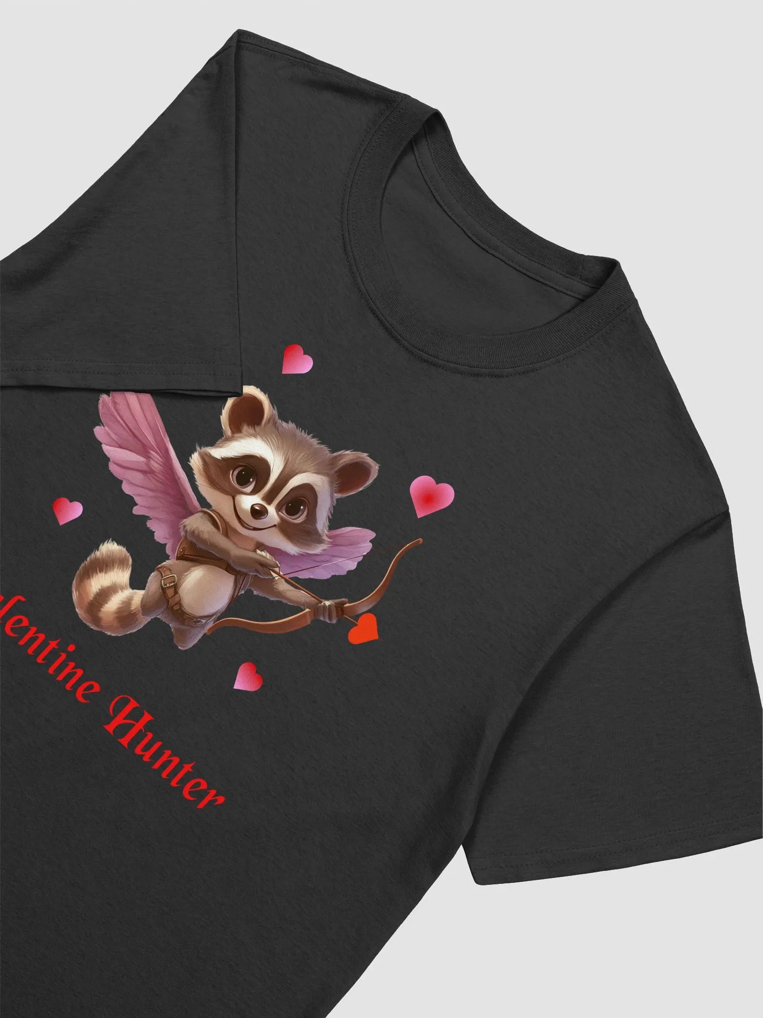 Cupid Raccoon Valentine Hunter T-Shirt product image (2)