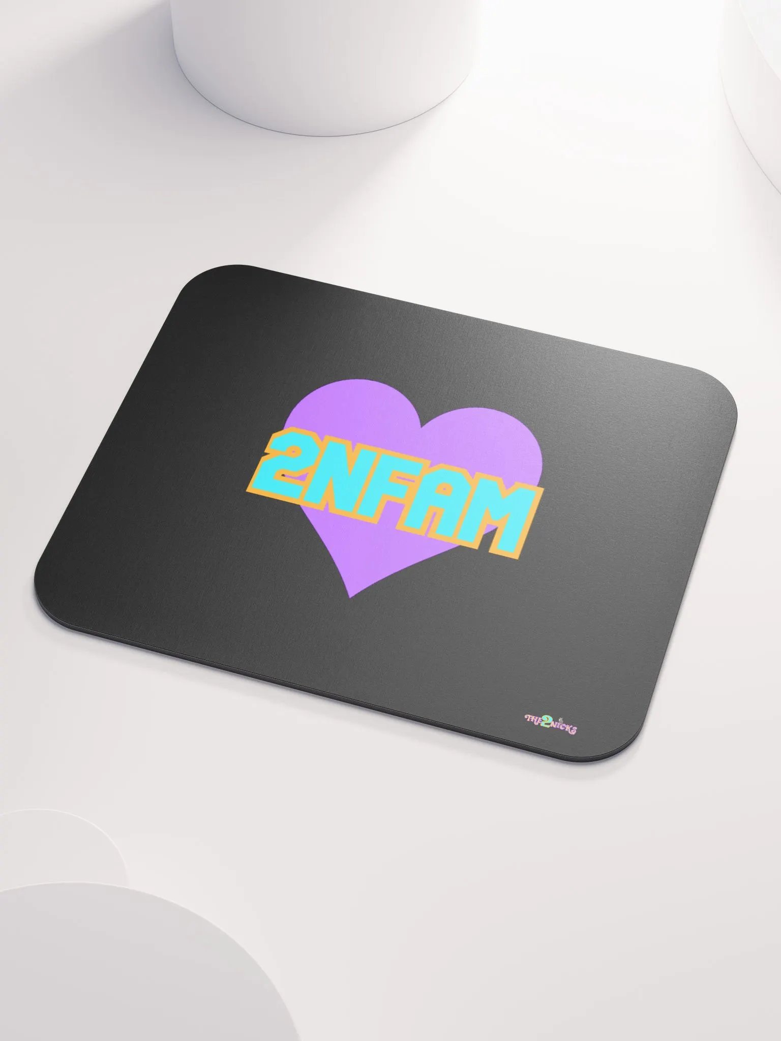 2NFAM Heart Classic Mouse Pad (Black) product image (3)