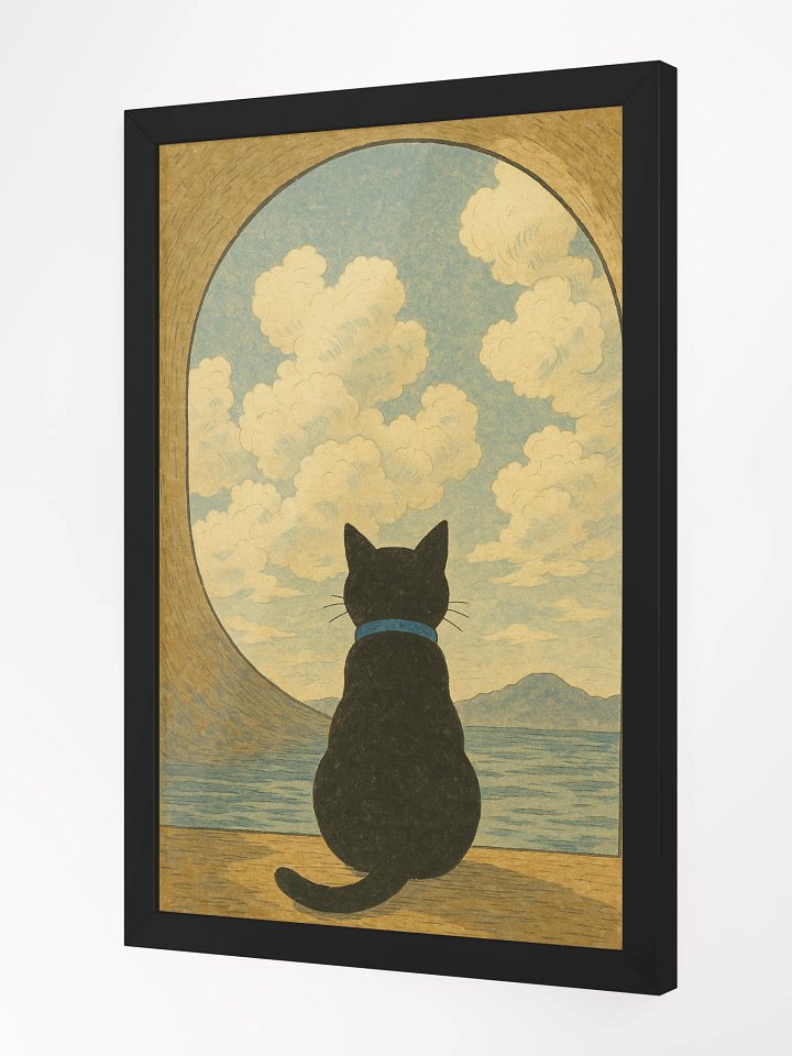 Framed Print - Cat Window Scene 'Yearning Gaze' product image (2)