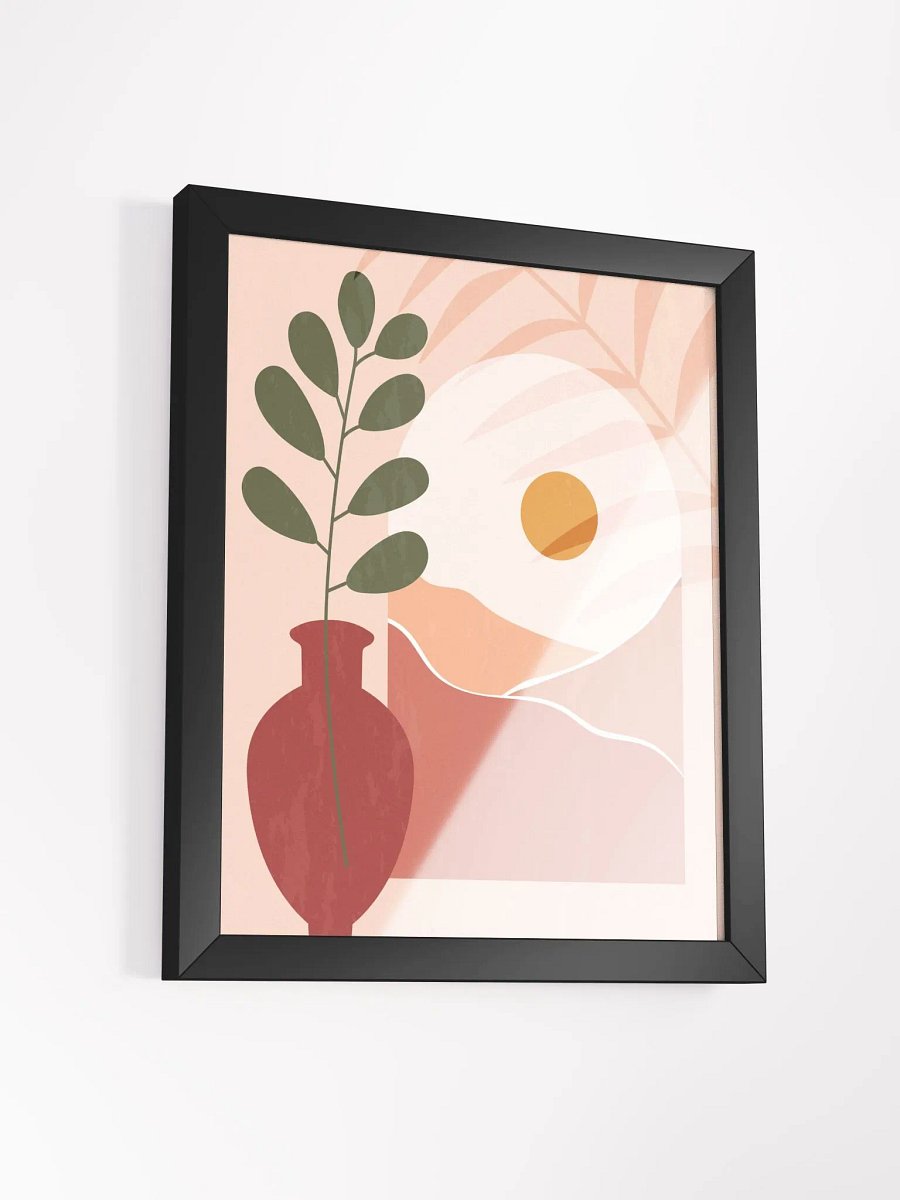 Abstract Vase & Leaf Matte Poster product image (45)