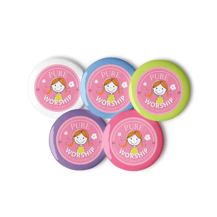 "Pure Worship" Smiling Little Girl Pin Button Set product image (1)