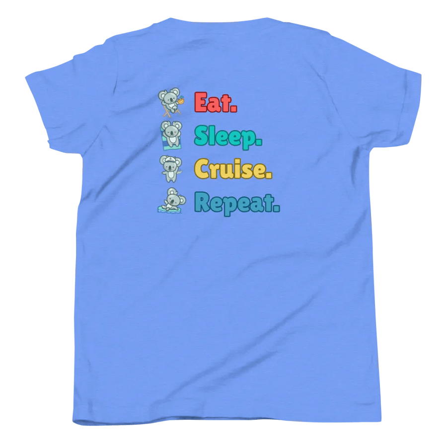Eat Sleep Cruise Repeat! | Kid's List Shirt product image (1)