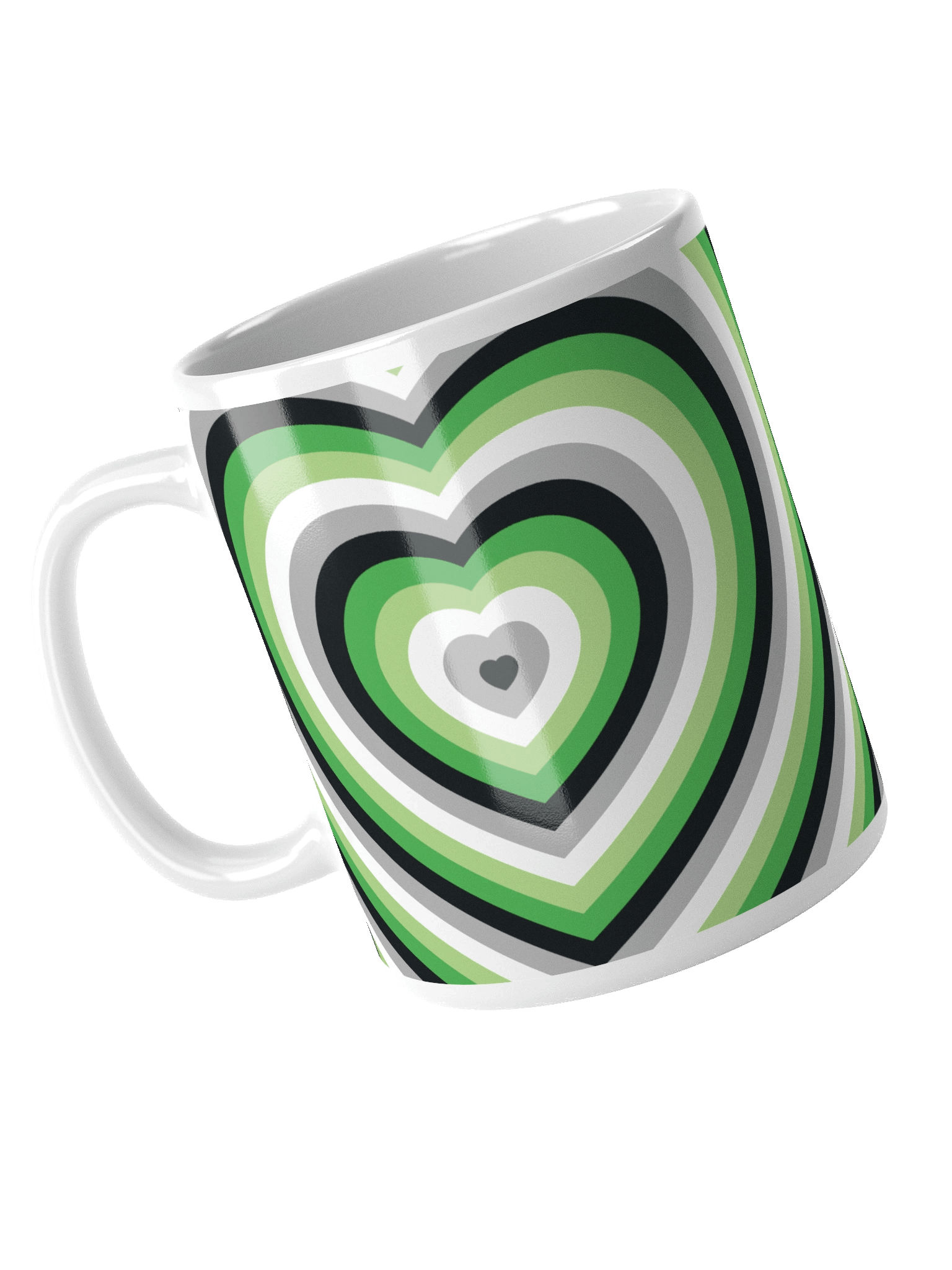 Aromantic Pride Hearts Mug (Right-handed) product image (4)