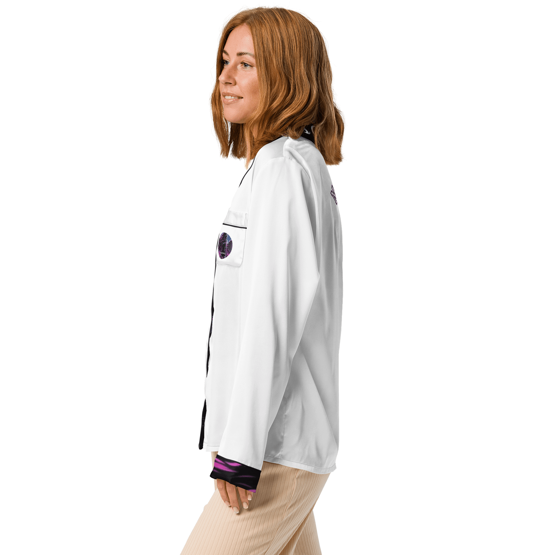 Bold & Mysterious Long Sleeve Pajama Shirt product image (4)