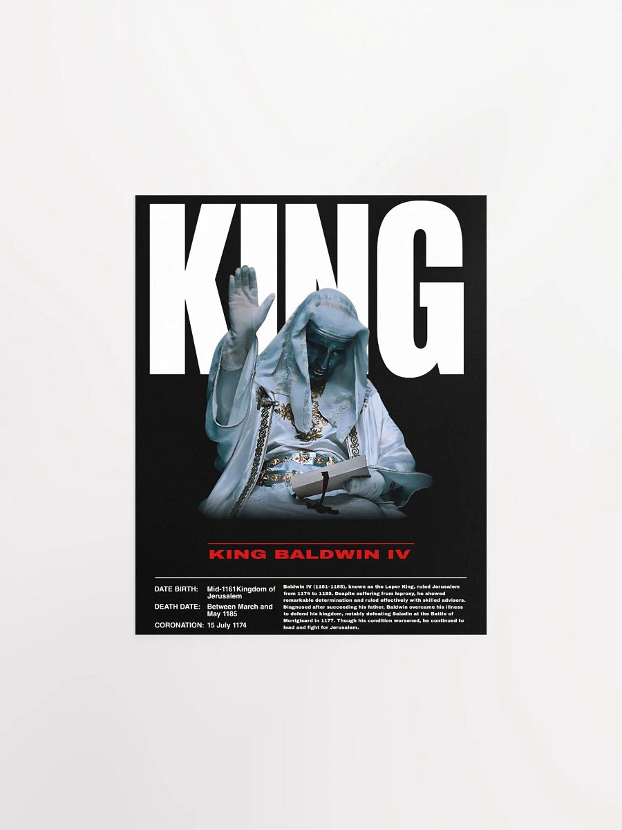 King Baldwin IV Leper King of Jerusalem Poster product image (3)