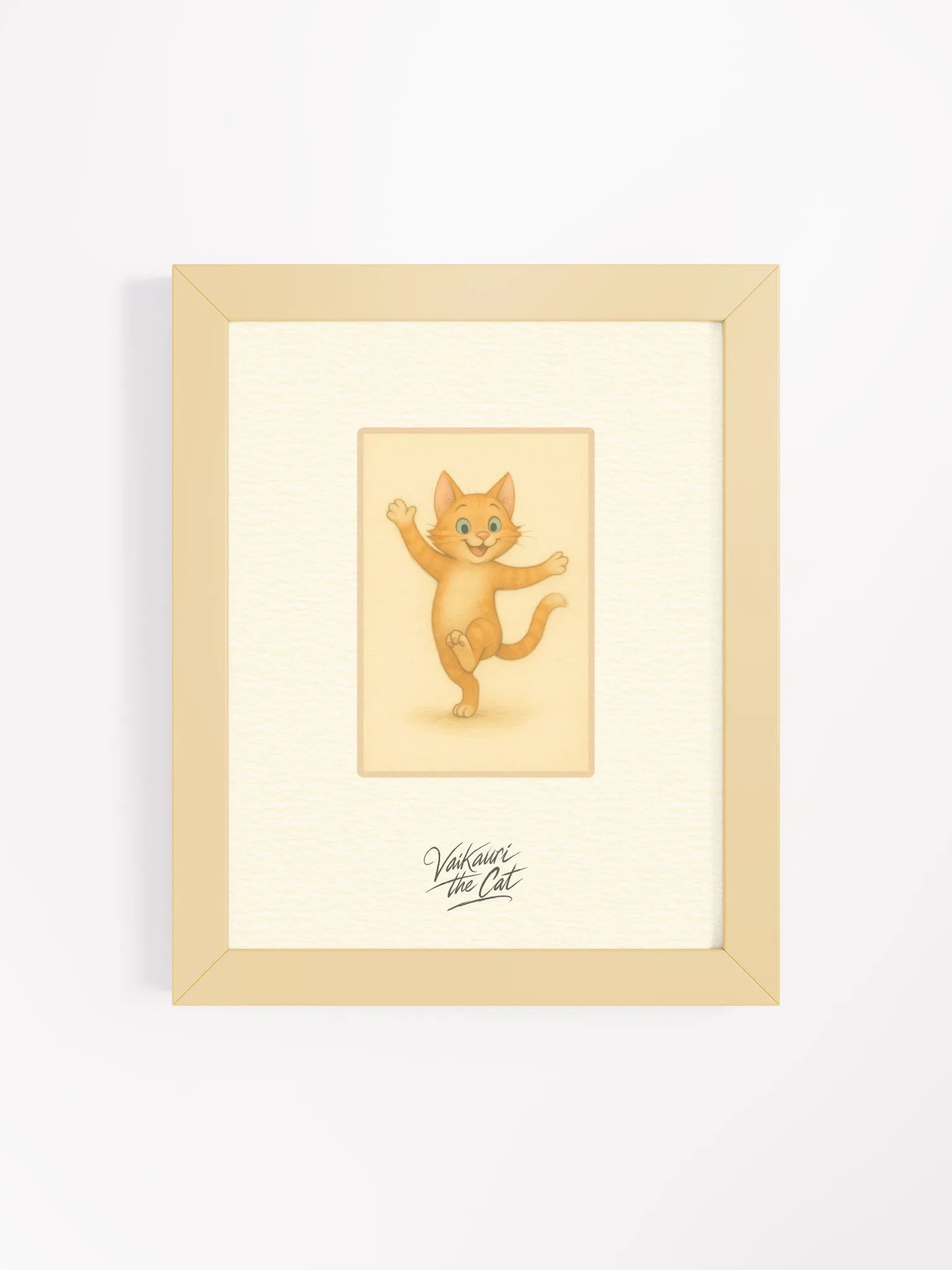 Whimsical Vaikauri Cat Framed Artprint product image (7)