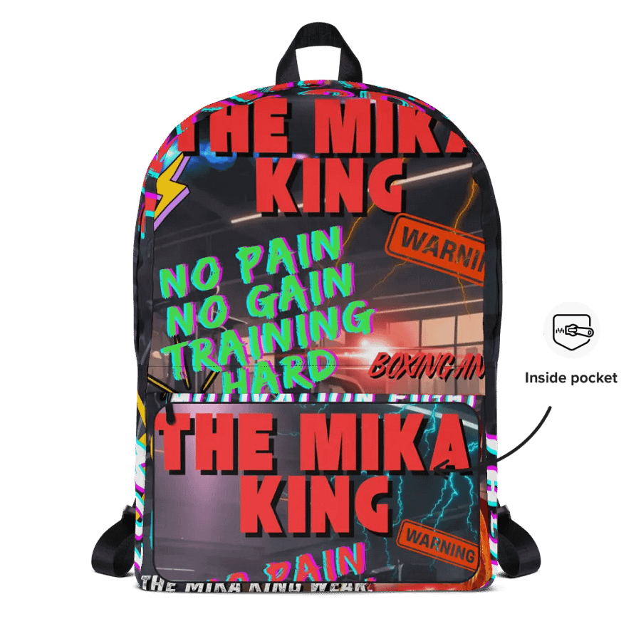 Mochila con estampado integral Sport The Mika King No Pain No Gain Training Hard. product image (4)