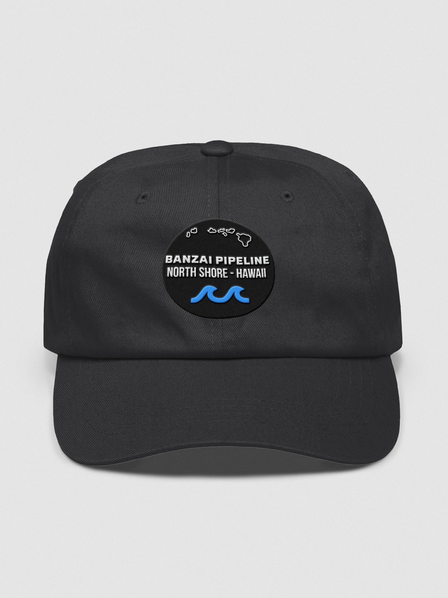 Banzai Pipeline, North Shore Hawaii - White Logo - Classic Dad Hat product image (3)