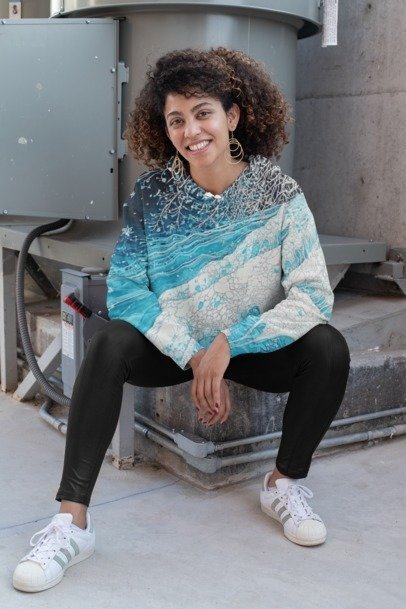 Winter Frost, Recycled Unisex Hoodie product image (2)