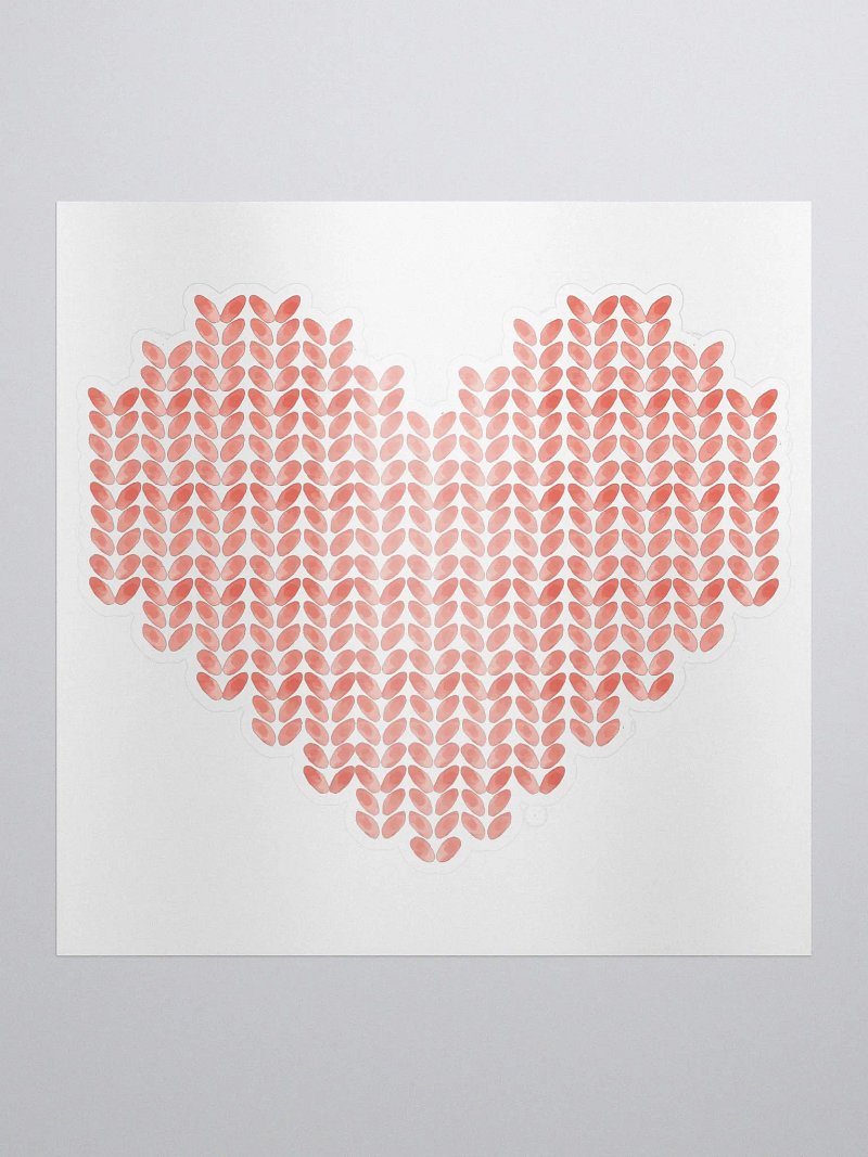 Knit Heart Sticker