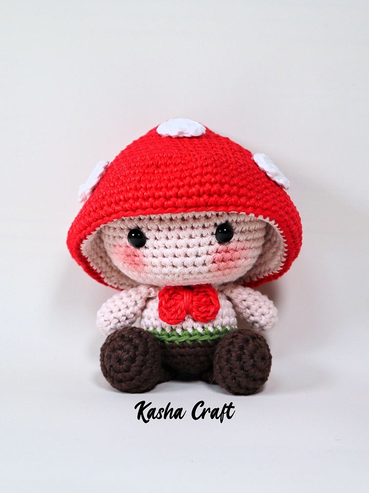 Jesse The Cute Little Toadstool Doll Amigurumi Crochet Pattern product image (1)