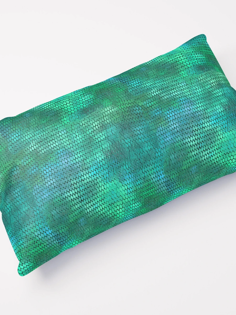 Blue Green Dragon Scales Throw Pillow product image (12)