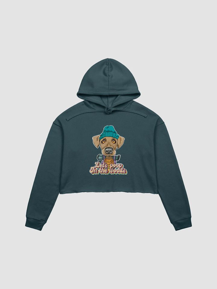 Cropped hoodie All colors - Let's poop in the Woods - Large print product image (2)