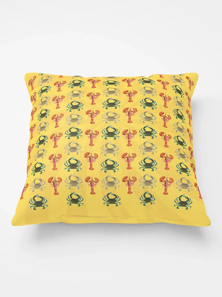 Crab and Lobster Yellow Pillow product image (2)