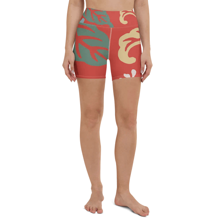Japanese Vintage Floral Yoga Shorts product image (2)