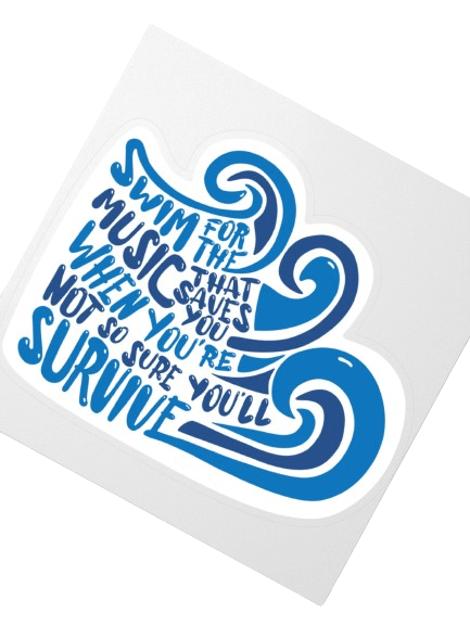 Swim for the Music Sticker | Jack's Mannequin Lyric product image (2)