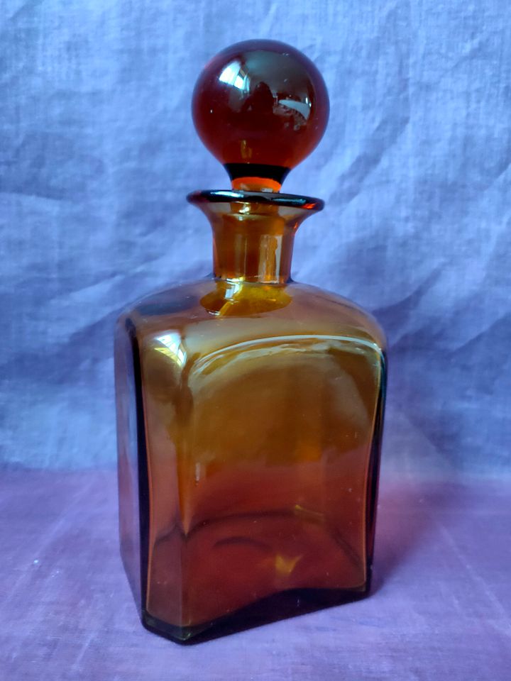 Garrafa quadrada castanha vintage, castanho outono, anos 40 product image (2)