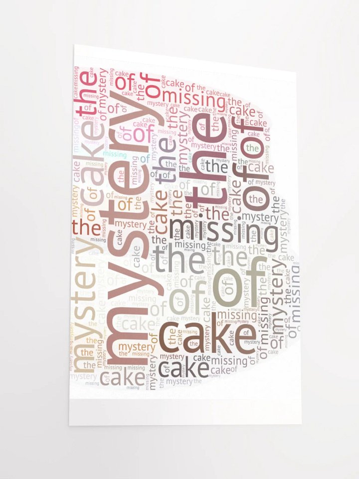 Mystery of the Missing Cake - Word Art Poster product image (2)