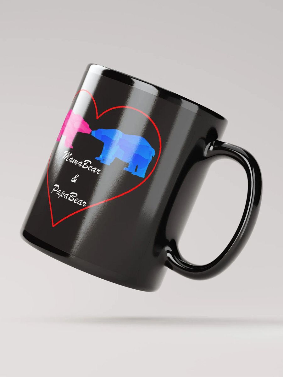 Mama & Papa Bear Black Glossy Mugs product image (3)