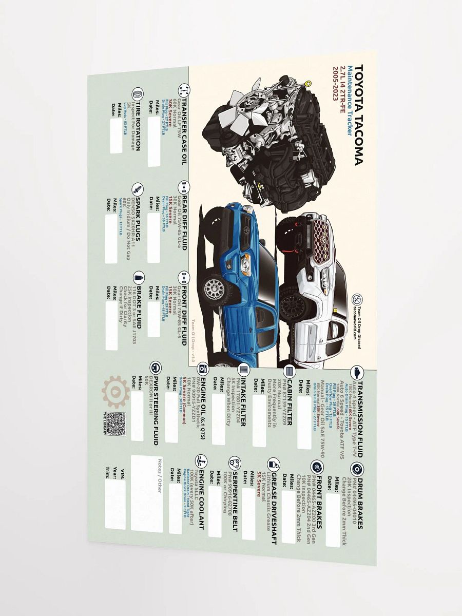 2TR-FE 2.7L I4 MAINTENANCE TRACKER V1.0 product image (4)