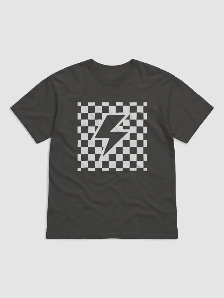Lightning Bolt on a Checkerboard | Fun Retro-Style Trendy Thunderbolt T-Shirt | Trendy Western and Rock Unisex Tee product image (15)