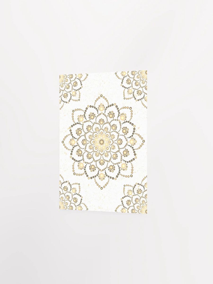 Golden-Brown Dot Mandala Enhanced Matte Paper Poster product image (13)