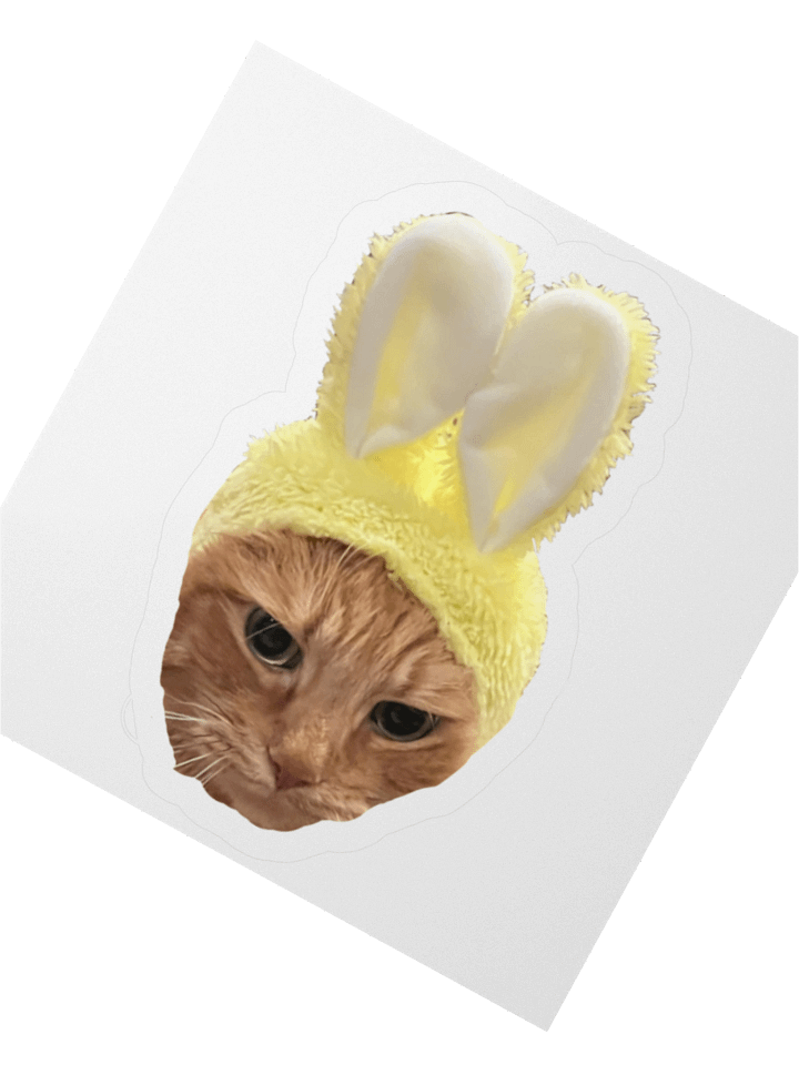 Bunny Cat Linus Sticker product image (4)