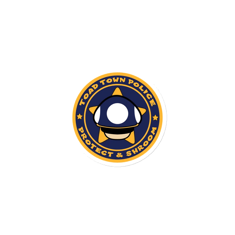 Toad Town Police Emblem Die-Cut Magnets product image (1)
