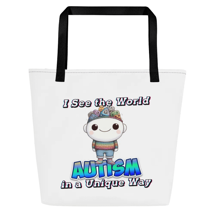 Autism: I See the World in a Unique Way Large Tote Bag product image (1)
