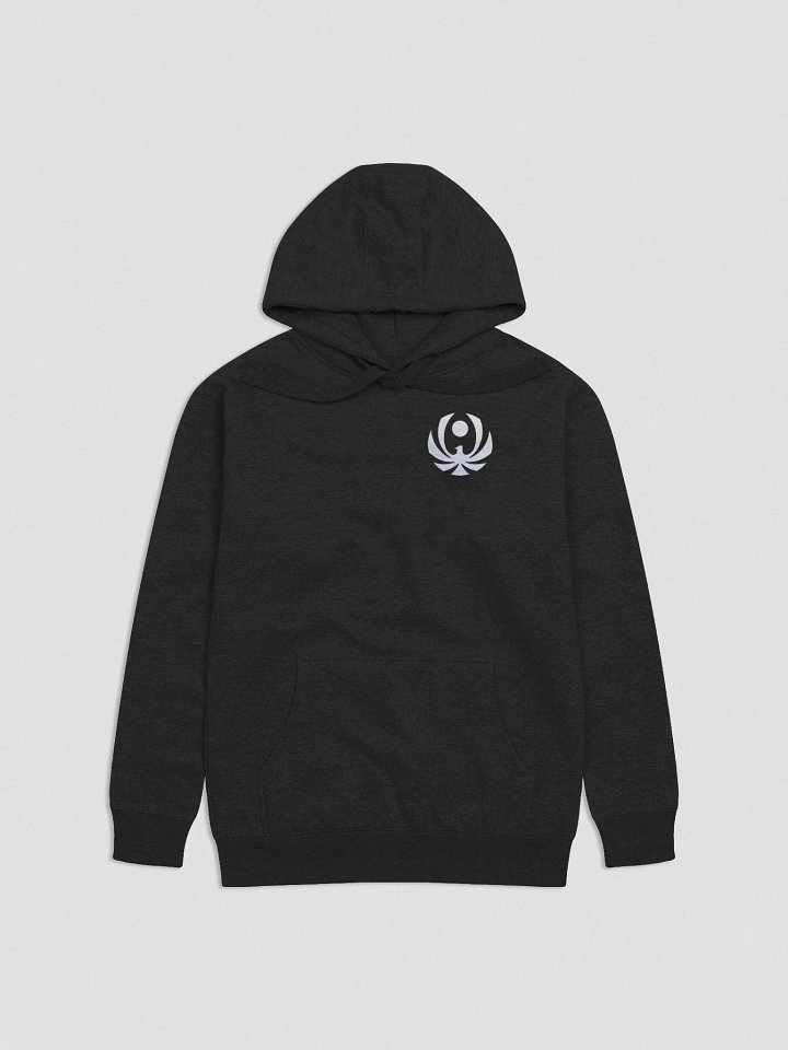 CroweGamingg Cotton Heritage Unisex Premium Hoodie - White logo Front & Back product image (8)