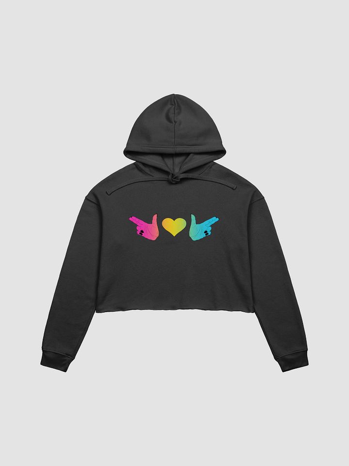 Finger Guns (pan flag) Crop Hoodie product image (1)