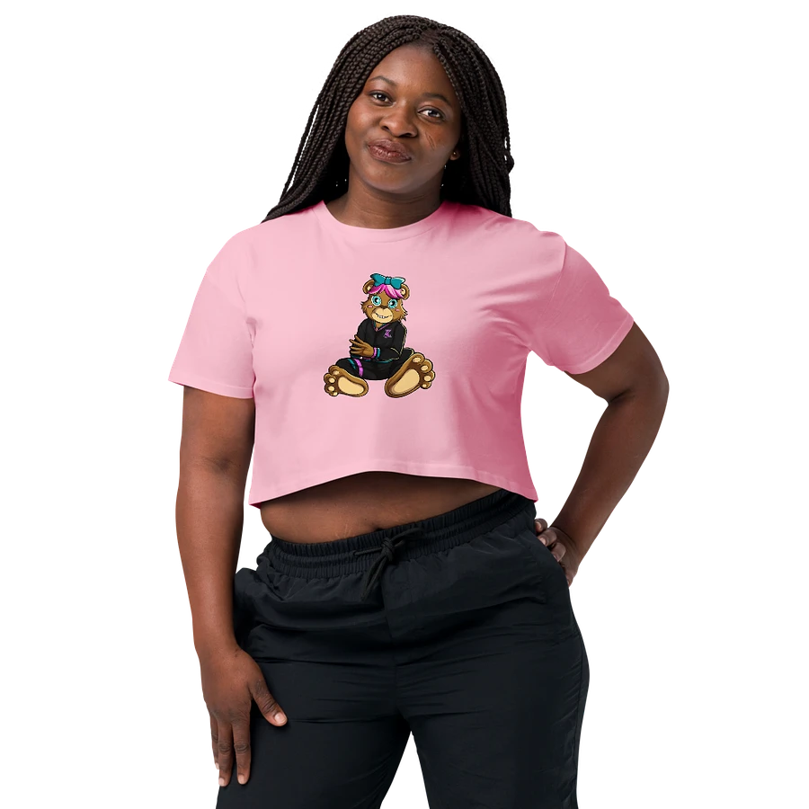 Sitting Girl Bear AS Color Women's Crop Top product image (29)